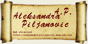 Aleksandra Piljanović vizit kartica